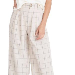 Madewell Pleated Wide-Leg Pants in Plaid